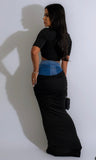 Crop top and maxi skirt set