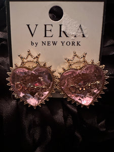 Queen heart earrings ( jewelry)