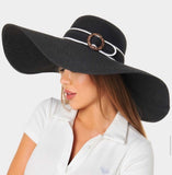 Oversized straw floppy hats