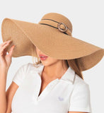 Oversized straw floppy hats