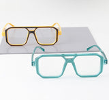 Bright Retro Straight Aviator Glasses