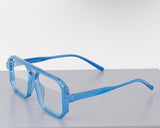 Bright Retro Straight Aviator Glasses