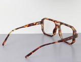 Bright Retro Straight Aviator Glasses