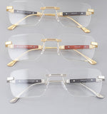 Wood Pilar Rimless Optical Glasses