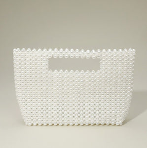 Pearl beaded open top handbag 👜 (handbags)