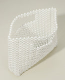 Pearl beaded open top handbag 👜 (handbags)
