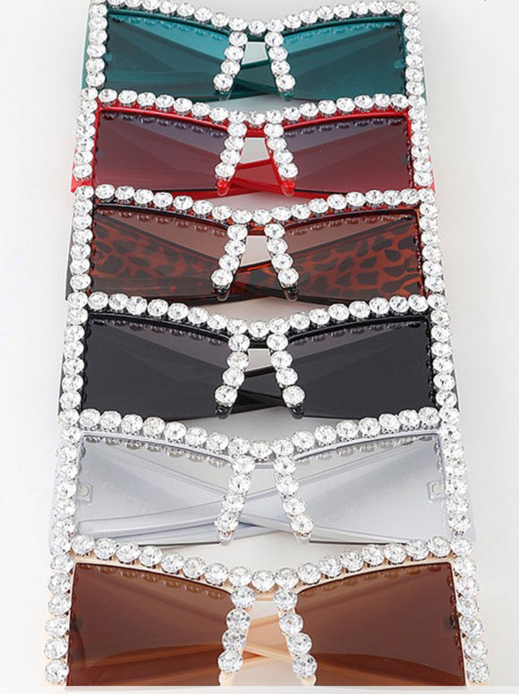 Oversized Geometric Cut Sunglasses