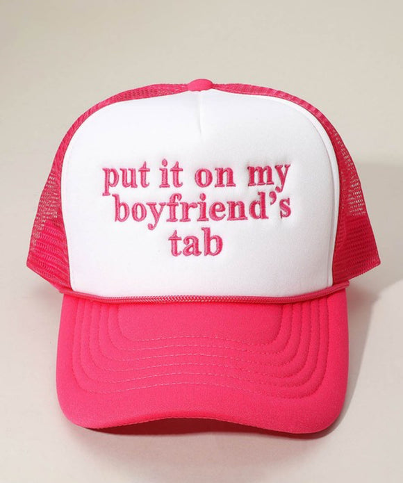 Put it on my boyfriend’s tab (hats)