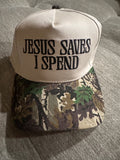 Jesus Saves I Spend baseball cap ( hats)