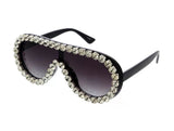 Large Aviator Rhinestone Frame