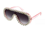 Large Aviator Rhinestone Frame