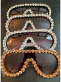 Large Aviator Rhinestone Frame