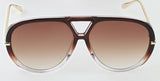 Retro Double Bridge Aviator glasses
