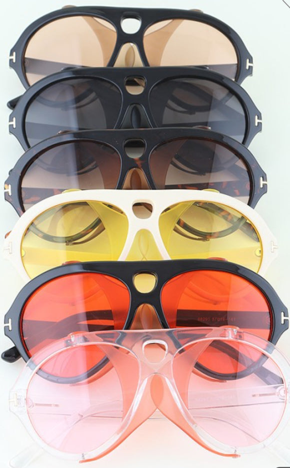 Modern Round Aviator sunglasses