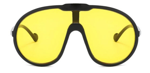 Oversized Curved Aviator glasses