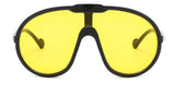Oversized Curved Aviator glasses