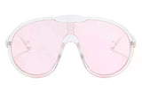 Oversized Curved Aviator glasses