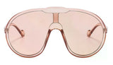 Oversized Curved Aviator glasses