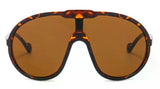 Oversized Curved Aviator glasses