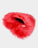 Faux fur heart ❤️🤍 purse