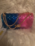 Multicolor medium clear chain handbags