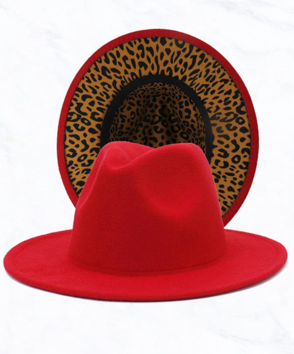 Fedora with Leopard 🐆 bottom ( hats )