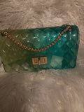 Multicolor medium clear chain handbags