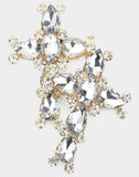 Cross rhinestone earrings (jewelry)
